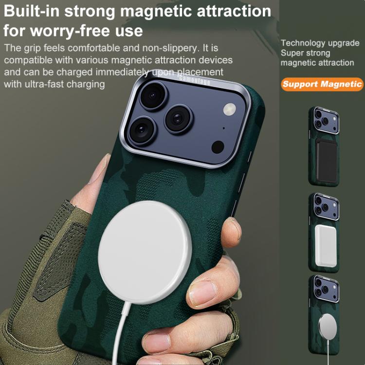 Custodia per telefono magnetica antiurto con copertura totale mimetica, For iPhone 17 Pro Max, For iPhone 17 Pro, For iPhone 17