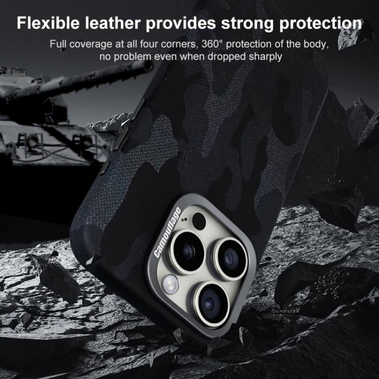 Custodia per telefono magnetica antiurto con copertura totale mimetica, For iPhone 16 Pro Max, For iPhone 16 Pro, For iPhone 16 Plus, For iPhone 16