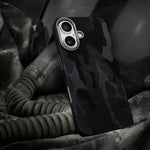 Custodia per telefono magnetica antiurto con copertura totale mimetica, For iPhone 16 Pro Max, For iPhone 16 Pro, For iPhone 16 Plus, For iPhone 16