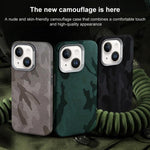 Custodia per telefono magnetica antiurto con copertura totale mimetica, For iPhone 14 / 13, For iPhone 14 Pro, For iPhone 14 Pro Max, For iPhone 13 Pro Max