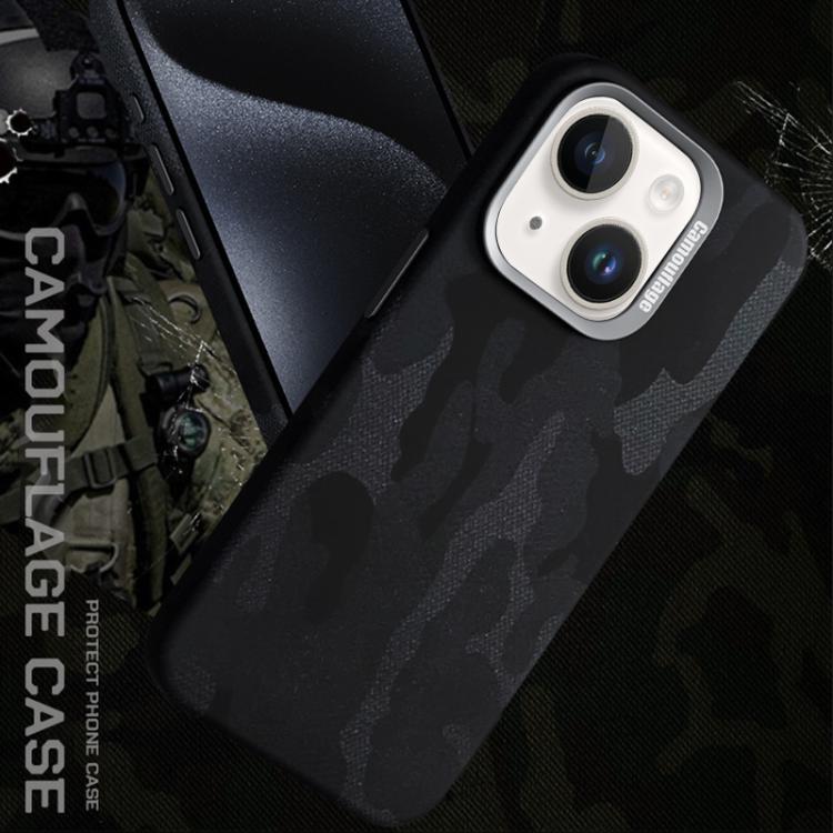 Custodia per telefono magnetica antiurto con copertura totale mimetica, For iPhone 14 / 13, For iPhone 14 Pro, For iPhone 14 Pro Max, For iPhone 13 Pro Max
