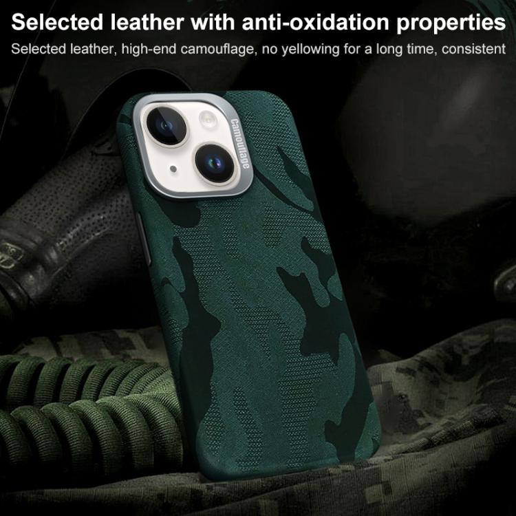 Custodia per telefono magnetica antiurto con copertura totale mimetica, For iPhone 14 / 13, For iPhone 14 Pro, For iPhone 14 Pro Max, For iPhone 13 Pro Max