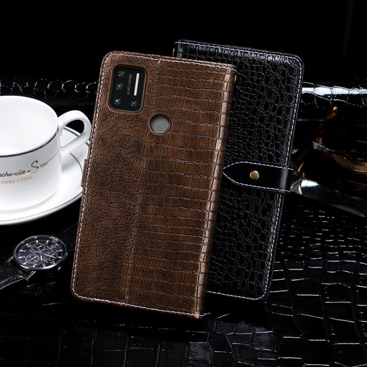 idewei Custodia in pelle a vibrazione orizzontale con struttura in coccodrillo con supporto e slot per carte e portafoglio, For Ulefone Note 8, For UMIDIGI A7, For ZTE Axon 11 5G, For ZTE Blade A7 Prime