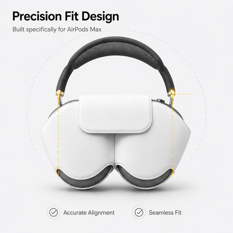 Custodia protettiva e di stoccaggio in pelle PU per auricolari smart XDcase., For Apple AirPods Max / Max 2