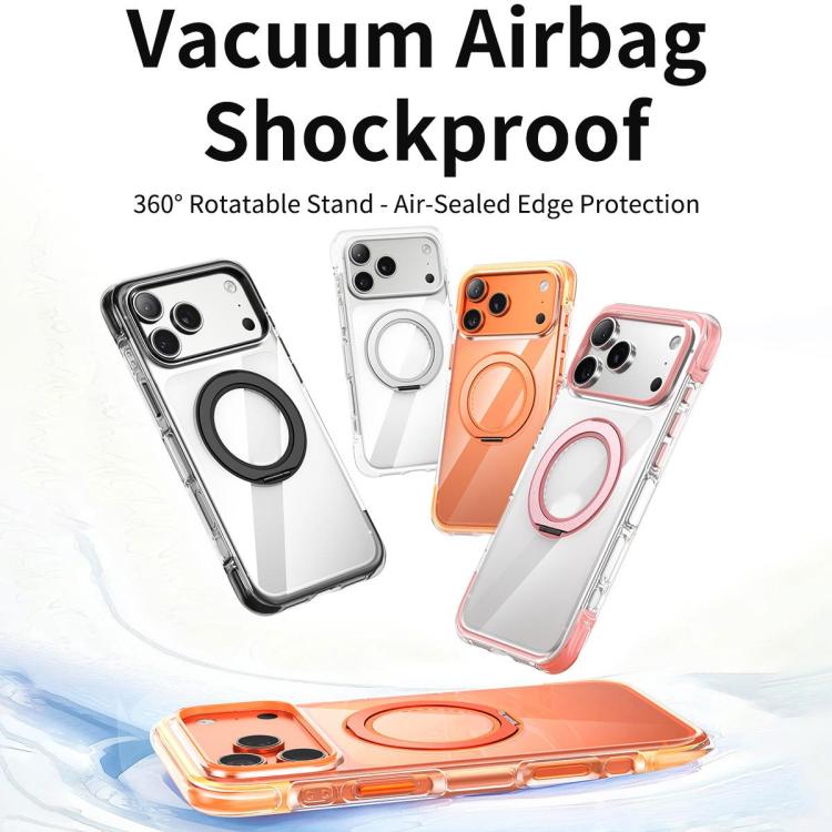 Custodia per telefono antiurto magnetica GEBEI con airbag sottovuoto in TPU + acrilico, supporto girevole a 360° e chiusura magnetica., For iPhone 17 Pro Max, For iPhone 17 Pro, For iPhone 17