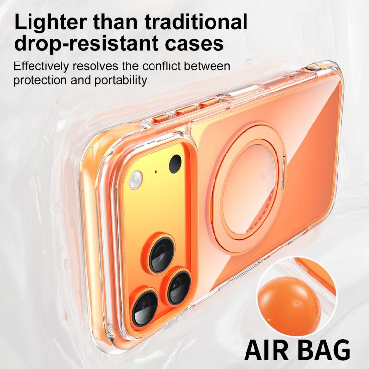 Custodia per telefono antiurto magnetica GEBEI con airbag sottovuoto in TPU + acrilico, supporto girevole a 360° e chiusura magnetica., For iPhone 17 Pro Max, For iPhone 17 Pro, For iPhone 17