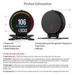 P15 OBD2 Car HUD Head-up Display Temperatura dell'acqua/Velocità/Voltaggio del veicolo, P15