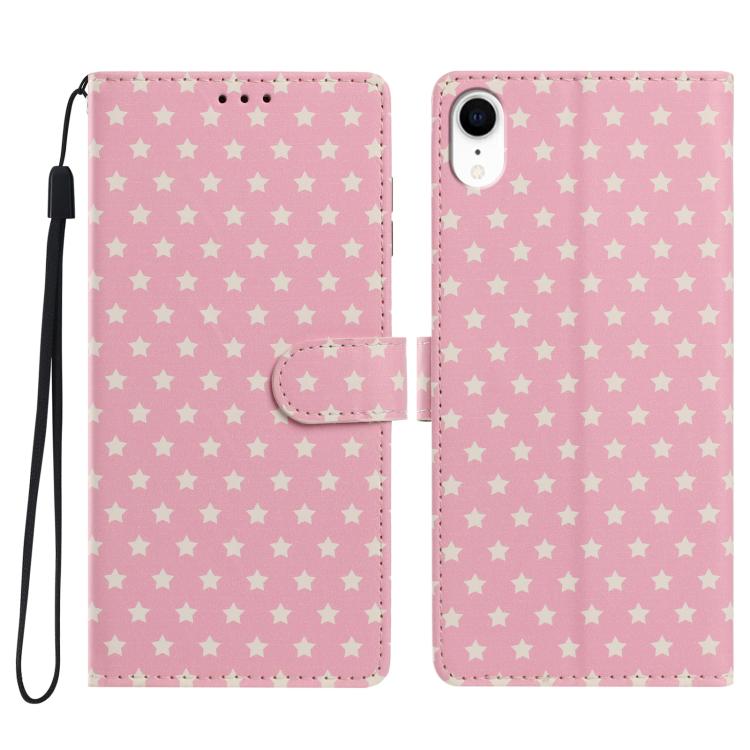 Custodia per telefono in ecopelle con fibbia magnetica a stella e cinturino da polso., For iPhone XS / X, For iPhone XR, For iPhone XS Max, For iPhone 8 Plus / 7 Plus