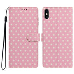 Custodia per telefono in ecopelle con fibbia magnetica a stella e cinturino da polso., For iPhone XS / X, For iPhone XR, For iPhone XS Max, For iPhone 8 Plus / 7 Plus