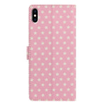 Custodia per telefono in ecopelle con fibbia magnetica a stella e cinturino da polso., For iPhone XS / X, For iPhone XR, For iPhone XS Max, For iPhone 8 Plus / 7 Plus