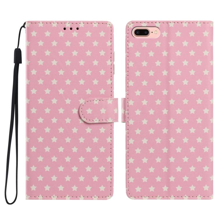 Custodia per telefono in ecopelle con fibbia magnetica a stella e cinturino da polso., For iPhone XS / X, For iPhone XR, For iPhone XS Max, For iPhone 8 Plus / 7 Plus
