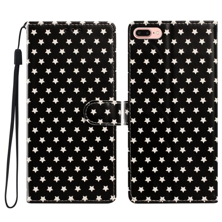 Custodia per telefono in ecopelle con fibbia magnetica a stella e cinturino da polso., For iPhone XS / X, For iPhone XR, For iPhone XS Max, For iPhone 8 Plus / 7 Plus