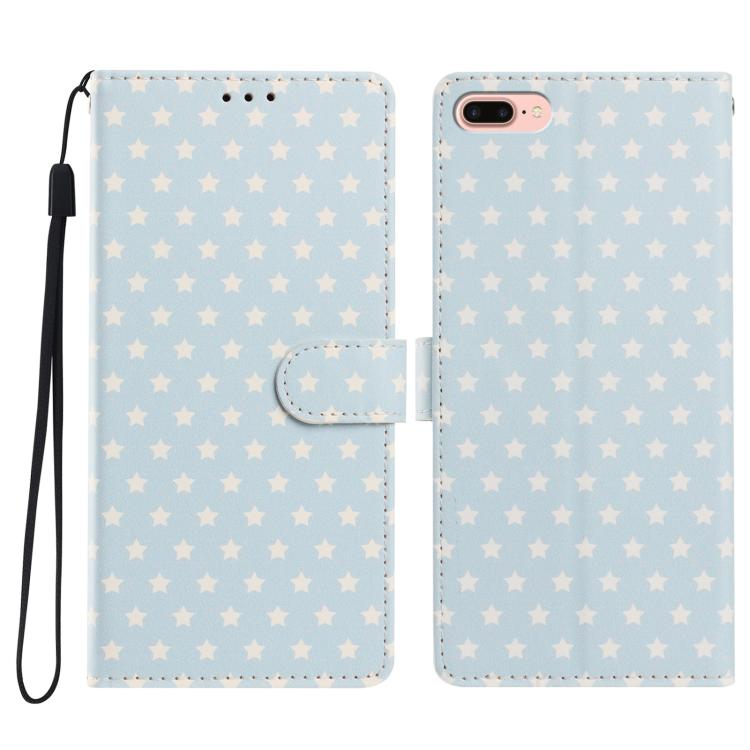 Custodia per telefono in ecopelle con fibbia magnetica a stella e cinturino da polso., For iPhone XS / X, For iPhone XR, For iPhone XS Max, For iPhone 8 Plus / 7 Plus