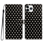 Custodia per telefono in ecopelle con fibbia magnetica a stella e cinturino da polso., For iPhone 13, For iPhone 13 mini, For iPhone 12 / 12 Pro, For iPhone 12 Pro Max