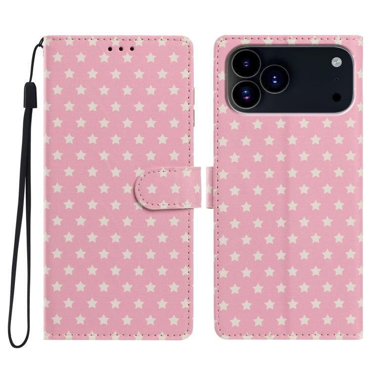 Custodia per telefono in ecopelle con fibbia magnetica a stella e cinturino da polso., For iPhone 17e / 16e, For iPhone 17 Pro Max, For iPhone 17 Pro, For iPhone 17