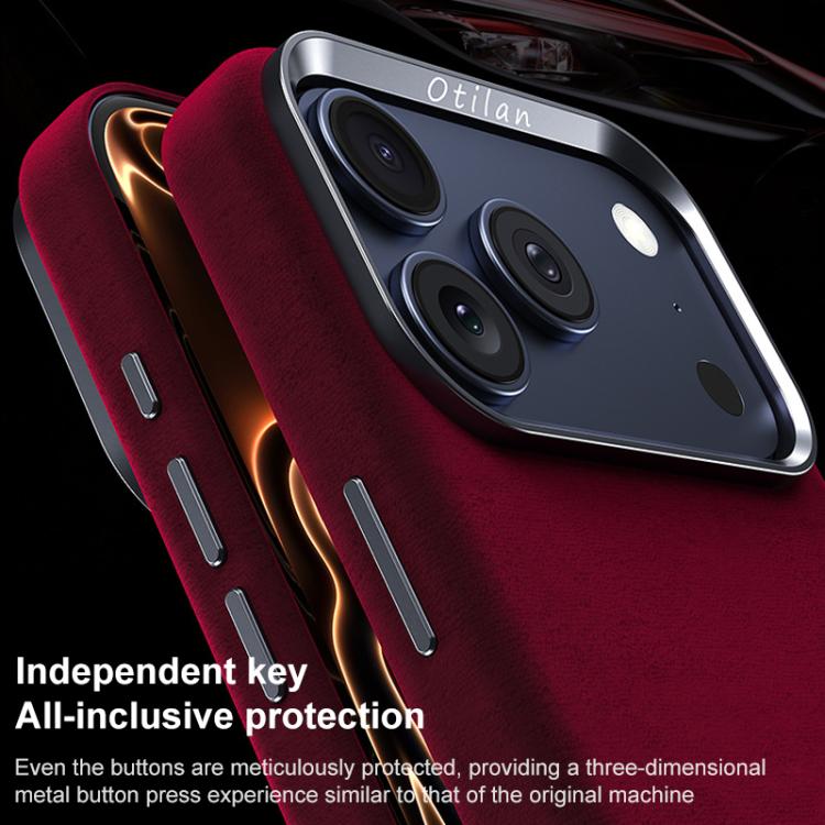 Custodia per telefono in pelle microfibra magnetica a copertura totale della serie Ottilan, For iPhone 17 Pro Max, For iPhone 17 Pro, For iPhone 17