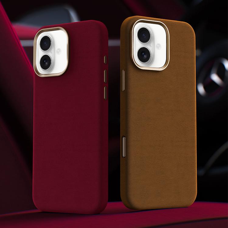 Custodia per telefono in pelle microfibra magnetica a copertura totale della serie Ottilan, For iPhone 16, For iPhone 15 Pro Max, For iPhone 15 Pro