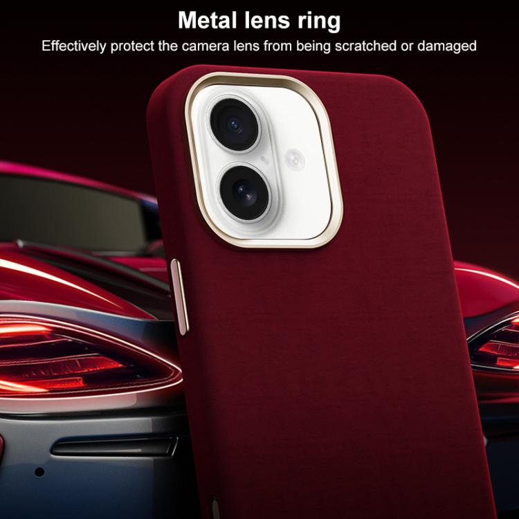 Custodia per telefono in pelle microfibra magnetica a copertura totale della serie Ottilan, For iPhone 16, For iPhone 15 Pro Max, For iPhone 15 Pro