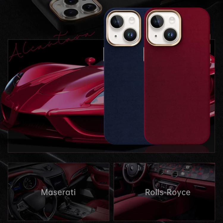 Custodia per telefono in pelle microfibra magnetica a copertura totale della serie Ottilan, For iPhone 15 Plus / 14 Plus, For iPhone 15, For iPhone 14 / 13