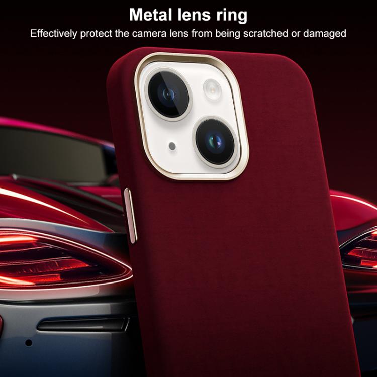 Custodia per telefono in pelle microfibra magnetica a copertura totale della serie Ottilan, For iPhone 15 Plus / 14 Plus, For iPhone 15, For iPhone 14 / 13