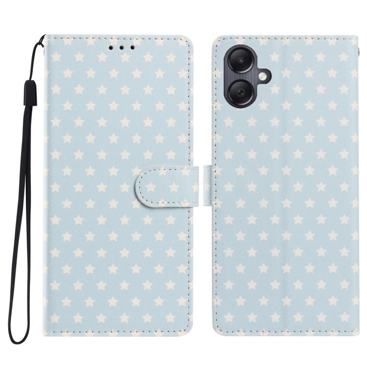 Custodia per telefono in ecopelle con fibbia magnetica a stella e cinturino da polso., For Galaxy A05, For Galaxy A05s, For Galaxy A25 5G, For Galaxy A24 4G