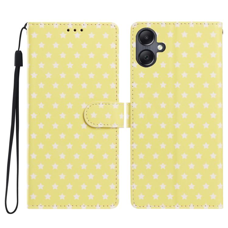 Custodia per telefono in ecopelle con fibbia magnetica a stella e cinturino da polso., For Galaxy A05, For Galaxy A05s, For Galaxy A25 5G, For Galaxy A24 4G
