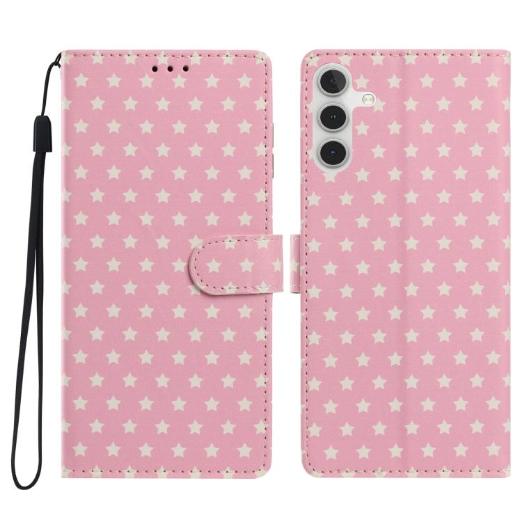 Custodia per telefono in ecopelle con fibbia magnetica a stella e cinturino da polso., For Galaxy A34 5G, For Galaxy A54 5G, For Galaxy A14 5G