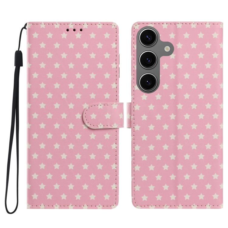 Custodia per telefono in ecopelle con fibbia magnetica a stella e cinturino da polso., For Galaxy S25 5G, For Galaxy S25+ 5G, For Galaxy S25 Ultra 5G, For Galaxy S24 FE 5G