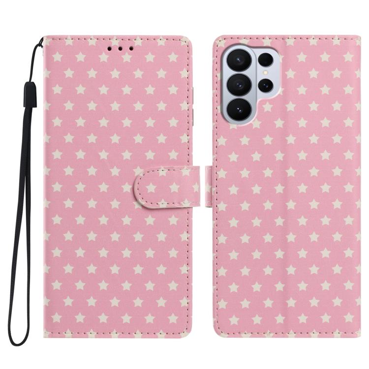 Custodia per telefono in ecopelle con fibbia magnetica a stella e cinturino da polso., For Galaxy S26+ 5G, For Galaxy S26 Ultra 5G, For Galaxy S26 5G, For Galaxy S25 Edge 5G