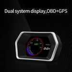 P17 Car HUD Head-up Display GPS Misuratore di velocità Auto OBD2 Codice di eliminazione guasti, P17