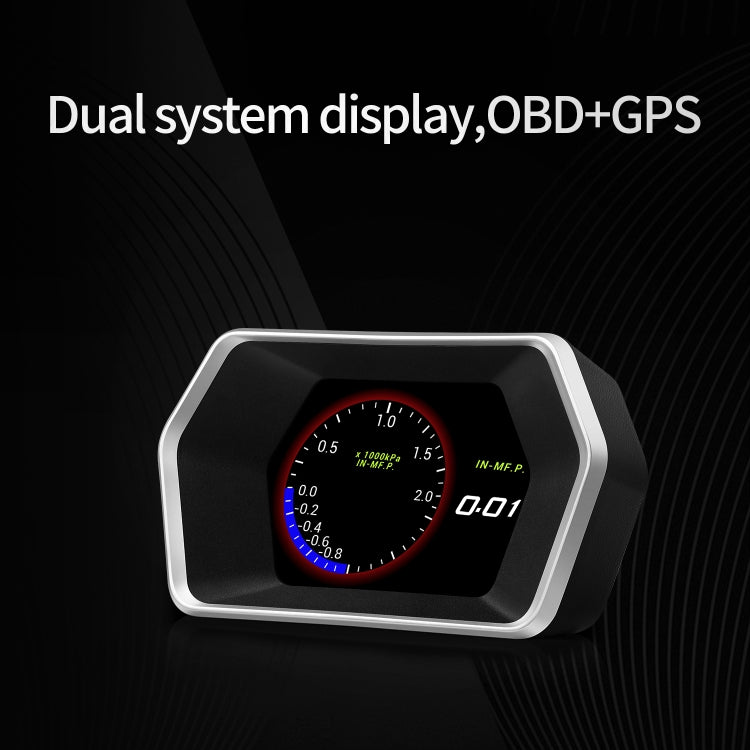 P17 Car HUD Head-up Display GPS Misuratore di velocità Auto OBD2 Codice di eliminazione guasti, P17