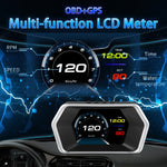 P17 Car HUD Head-up Display GPS Misuratore di velocità Auto OBD2 Codice di eliminazione guasti, P17
