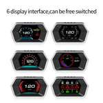 P17 Car HUD Head-up Display GPS Misuratore di velocità Auto OBD2 Codice di eliminazione guasti, P17