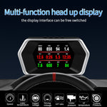 P17 Car HUD Head-up Display GPS Misuratore di velocità Auto OBD2 Codice di eliminazione guasti, P17