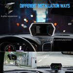 P17 Car HUD Head-up Display GPS Misuratore di velocità Auto OBD2 Codice di eliminazione guasti, P17