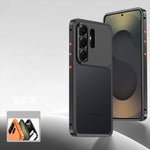 Custodia per telefono con fibbia a molla di raffreddamento e telaio in metallo., For Samsung Galaxy S26 Ultra 5G, For Samsung Galaxy S25 Ultra 5G, For Samsung Galaxy S24 Ultra 5G, For Samsung Galaxy S23 Ultra 5G