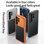 Custodia per telefono con fibbia a molla di raffreddamento e telaio in metallo., For Samsung Galaxy S26 Ultra 5G, For Samsung Galaxy S25 Ultra 5G, For Samsung Galaxy S24 Ultra 5G, For Samsung Galaxy S23 Ultra 5G