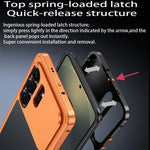 Custodia per telefono con fibbia a molla di raffreddamento e telaio in metallo., For Samsung Galaxy S26 Ultra 5G, For Samsung Galaxy S25 Ultra 5G, For Samsung Galaxy S24 Ultra 5G, For Samsung Galaxy S23 Ultra 5G