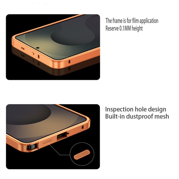 Custodia per telefono con fibbia a molla di raffreddamento e telaio in metallo., For Samsung Galaxy S26 Ultra 5G, For Samsung Galaxy S25 Ultra 5G, For Samsung Galaxy S24 Ultra 5G, For Samsung Galaxy S23 Ultra 5G
