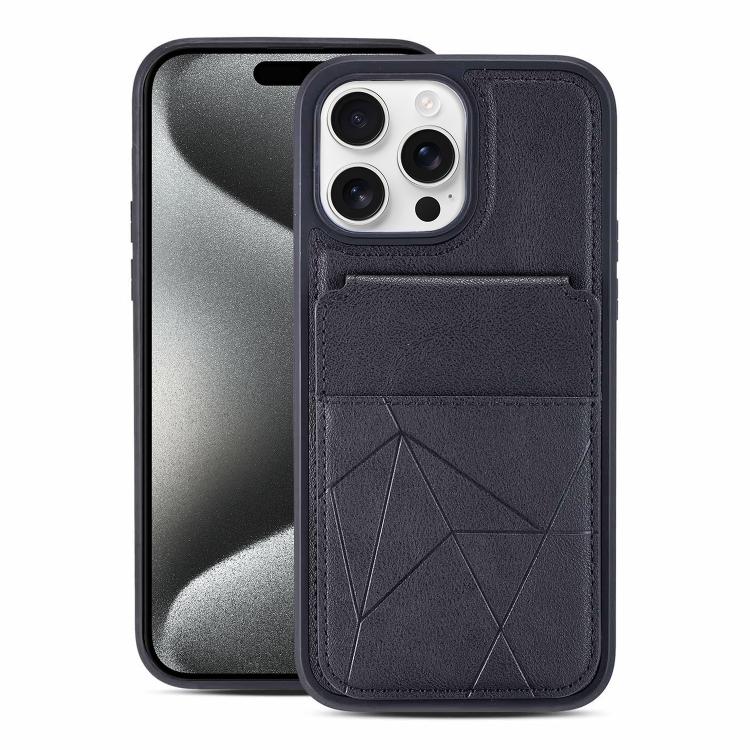Portafoglio multifunzionale verticale con apertura a libro e custodia posteriore per telefono in ecopelle., For iPhone 16, For iPhone 15 Pro Max, For iPhone 15 Pro