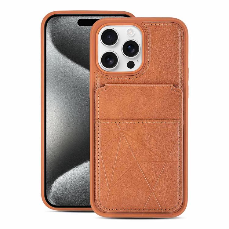 Portafoglio multifunzionale verticale con apertura a libro e custodia posteriore per telefono in ecopelle., For iPhone 16, For iPhone 15 Pro Max, For iPhone 15 Pro
