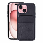 Portafoglio multifunzionale verticale con apertura a libro e custodia posteriore per telefono in ecopelle., For iPhone 15, For iPhone 14 / 13, For iPhone 14 Pro
