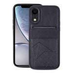 Portafoglio multifunzionale verticale con apertura a libro e custodia posteriore per telefono in ecopelle., For iPhone XR