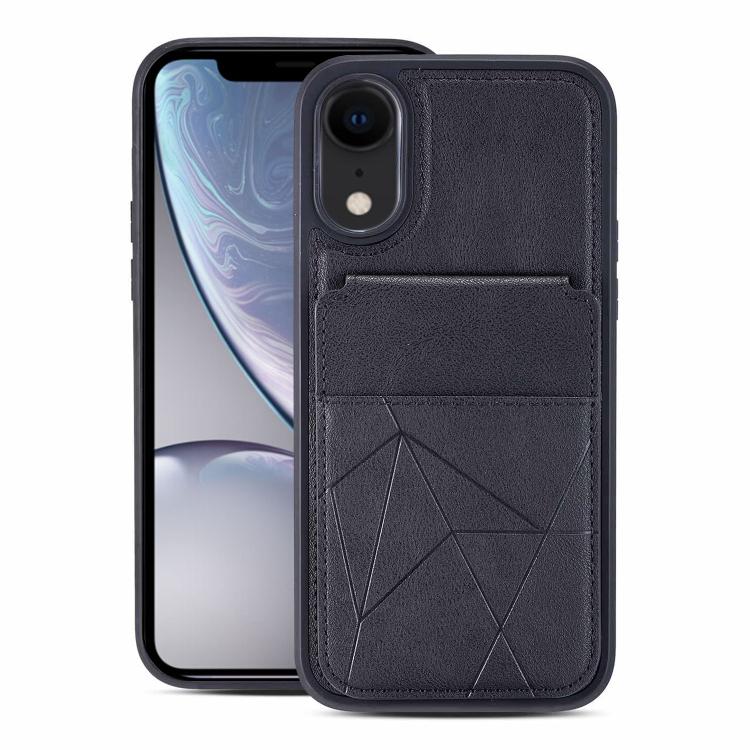 Portafoglio multifunzionale verticale con apertura a libro e custodia posteriore per telefono in ecopelle., For iPhone XR