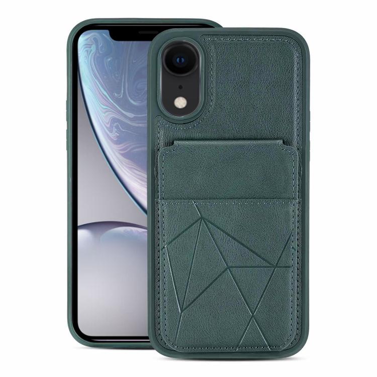 Portafoglio multifunzionale verticale con apertura a libro e custodia posteriore per telefono in ecopelle., For iPhone XR