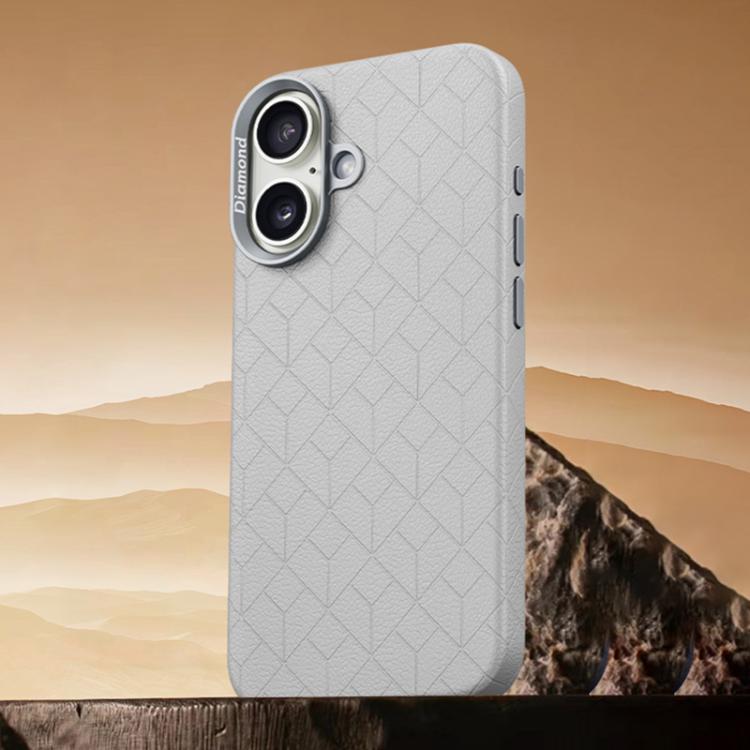 Custodia magnetica per telefono con motivo a griglia in rilievo della serie Cubo di Rubik, For iPhone 16 Pro, For iPhone 16 Plus, For iPhone 16, For iPhone 15 Pro Max