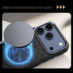 Custodia magnetica per telefono con motivo a griglia in rilievo della serie Cubo di Rubik, For iPhone 12 Pro Max, For iPhone 12 Pro