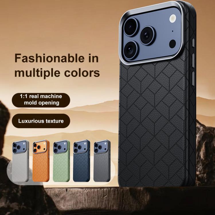 Custodia magnetica per telefono con motivo a griglia in rilievo della serie Cubo di Rubik, For iPhone 16 Pro, For iPhone 16 Plus, For iPhone 16, For iPhone 15 Pro Max