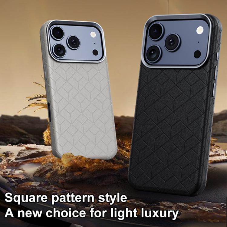 Custodia magnetica per telefono con motivo a griglia in rilievo della serie Cubo di Rubik, For iPhone 16 Pro, For iPhone 16 Plus, For iPhone 16, For iPhone 15 Pro Max