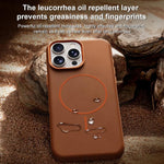 Custodia per PC in pelle di elefante con copertura totale e chiusura magnetica in microfibra., For iPhone 16 Pro Max, For iPhone 16 Pro, For iPhone 16 Plus
